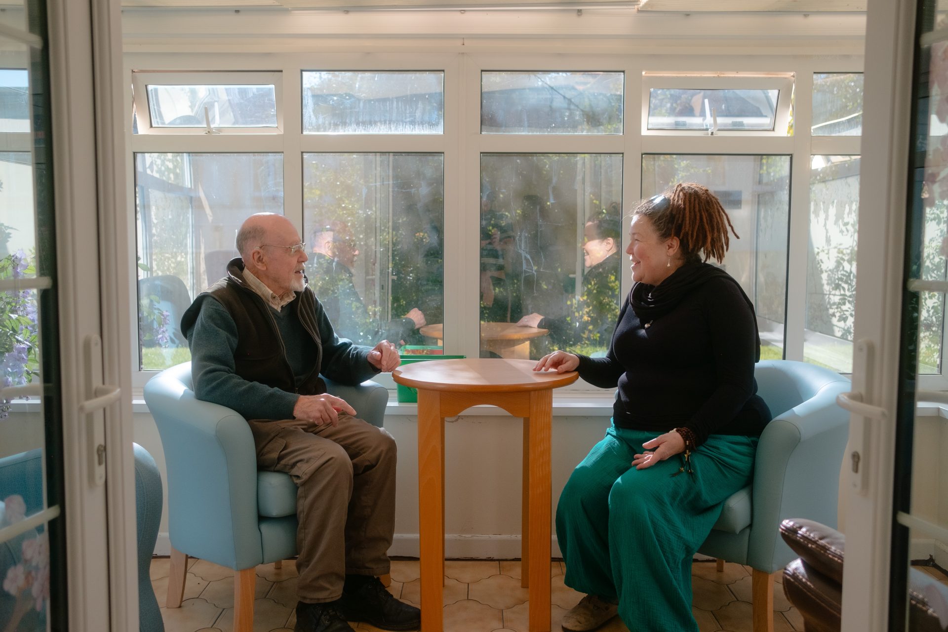 Roedd un o'n Gwirfoddolwyr yn eistedd gyda chŵan o deulu'r claf